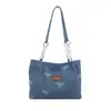 Bolso de Lona y Mezclilla de Alto Estilo 2026 para Mujer, Bolso Tote Dulce con Lazo, Bolso de Hombro Casual de Gran Capacidad