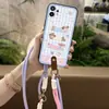 Adecuado para Funda de Teléfono Móvil Nothing Pulsera de Muñeca Silicona Versión Q para Mujer Colgante para Cuello Borde Completo Carcasa Blanda Bolso de Hombro Textura de Moda