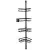 Estante de esquina para baño transfronterizo, ajustable y extensible, no requiere taladro, estante de almacenamiento multicapa