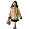 Chaqueta de Niña Forrada de Piel 2026 Nuevo Estilo Más Terciopelo Engrosado Abrigo Infantil Top Elegante Chaqueta de Invierno para Niña
