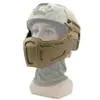 Capacete Tático FAST Máscara Facial Meia Face Adaptável a Trilhos Máscara Protetora Tática para Exterior Máscara de Trilho Dividido