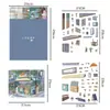 Baimaiwu Pegatinas de Paisaje en Miniatura Estéreo 3D de Tamaño Grande para Manualidades DIY Decoración Creativa Materiales Pegatinas para Cuaderno