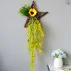 Colgante de pared de cinco estrellas colgante de pared simulado traje colgante de pared flor artificial de plástico cesta colgante decoración de pared interior pared interior decoración escolar Floricultura