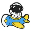 Decoração para Sapato de Borracha Macia PVC de Astronauta Espacial Acessórios para Tamanco Desenho Animado Fivela Decorativa Fivela de Sapato Destacável DIY Acessório de Sapato