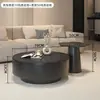 Sala de Estar Apartamento Pequeño Moderno Minimalista Lujo Ligero Gama Alta Mesa de Centro 2006 Modelo Nuevo Redondo Minimalista Mesa de Café de Pizarra