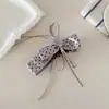 Presilha de Cabelo Irregular com Laço, Bolinhas e Strass, Estilo Coreano Doce Inspirado em Ballet para Mulheres, Presilha Banana para Adicionar Volume na Parte de Trás da Cabeça