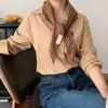 Bufanda Larga de Seda para Mujer 2025 Nueva Moda de Invierno Versátil Cálida Decorativa Bufanda de Cuello de Gama Alta Venta al por Mayor