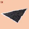 Novo Estilo Lenço Triangular de Sarja Feminino com Estampa Geométrica de Bolinhas Redondas, Xale de Proteção Solar para Viagem, Fábrica Fonte Atacadista