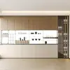 Armário de Aço Inoxidável com Painel Traseiro Iluminado, Armário de Armazenamento, Estante, Armário de Vinho de Metal, Armário de Vinho com Guia de Luz Acrílico, Armário de Exibição