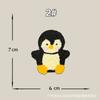 Pegatinas de Tela de Pingüino Lindas y de Moda Pegatinas de Tela Bordadas para Computadora Pegatinas Decorativas de Dibujos Animados para Fundas de Teléfono Móvil Pegatinas Autoadhesivas