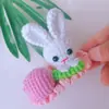 Lã crochê pequeno animal deitado coelho patinho amarelo raposinha amarela porquinho Hello Kitty grampo de cabelo infantil acessórios de cabelo
