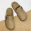 Nuevos mocasines cerrados tipo Birkenstock, sandalias planas para hombre, pantuflas de comercio exterior transfronterizo para mujer, adecuados para usar al aire libre en verano