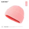 Otoño e invierno nuevo gorro de lana tejido estilo coreano color caramelo cálido para pareja gorro pulóver estudiante gorro melón niños