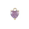 Chapado en Cobre Oro Real Piedra de Color Agrietada Corazón Gota de Agua Colgante Color Macarrón DIY Pulsera Collar Adorno Colgante Accesorios