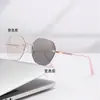 Gafas Fotocromáticas para Miopía Sin Montura Borde Flash con Adorno de Diamante Gafas Anti-luz Azul de Alta Calidad Gafas para Miopía Ultraligeras para Mujer