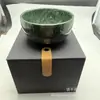 Transmisión en Vivo Piedra Medicinal Natural Jade Rey Cuenco de Jade Tíbet Jade Imán Fuerte Jade Serpentina Cuenco de Arroz Tíbet Jade Verde Oscuro Cuenco con Juego de Caja