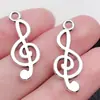 Símbolos de Instrumentos Musicales de Plata Antigua Colgante Retro Joyería de Aleación Colgante Accesorios para Pulsera Collar Llavero DIY