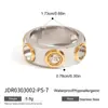 Anillo de Acero de Titanio Wanxing Color Estrella Europeo y Americano Nicho de Gama Alta Joyería de Mano de Acero Inoxidable Dorado de 18 Quilates Joyería Transfronteriza para Mujeres