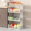 Estantería de cocina de pie multicapa, carrito móvil para almacenamiento de frutas y verduras, estantería para almacenamiento de snacks