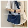 Bolsa de mezclilla de algodón bolsa cruzada de lona versátil bolsa de hombro simple bolsa de mano artística bolsa cruzada de moda versátil