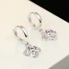 Pendientes Yihua Estilo Coreano de Moda, Trébol de Cuatro Hojas Plateado, Pendientes, Flores, Pendientes Elegantes Versátiles, Venta al por Mayor de Fabricantes, Dropshipping