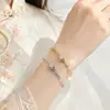 Ins estilo suave montura en forma de corazón llena de pequeños diamantes pulsera simple y delgada hace que las manos se vean más blancas uso diario regalo para cita accesorio de muñeca exquisito