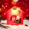 Decorações de Natal para produtos novos transfronteiriços, luz noturna de casa de Natal, enfeites de mesa para feriados, Natal de desenho animado