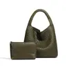 Bolso Cubo Grande de Mano Tejido a Mano 2026 Bolso Cesta Simple para Viajes Diarios de Mano Debajo del Brazo Bolso Madre e Hija Bolso de Mujer