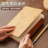 Popular Cuaderno A5 con Patrón de Bambú con Cierre Magnético, Costuras de PU, Libro de Registro para Reuniones Culturales de Oficina