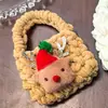 Monedero de Peluche Tejido de Dibujos Animados Ins Bolsa Portátil para Almacenamiento de Cables de Auriculares Bolsa Linda de Niña para Almacenamiento de Joyas