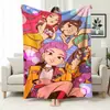 Manta de Sofá de Oficina Temática de Caza de Grupo Femenino de Kpop, Manta Estampada de Franela, Manta para Siesta de Mercancía Transfronteriza, Manta Cubierta