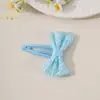Accesorios Coreanos y Japoneses Transfronterizos Exquisitos Nuevos para Cabello de Bebé Color Sólido Pinza de Pelo con Lazo Accesorio para el Cabello para Niñas Pinza para Flequillo Lateral Tocado