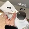 Nuevas gafas de sol de cristal plano anti luz azul para mujer, dulces, de alto valor, transparentes, con cambio de color, gafas para miopía