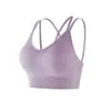Alça fina nas costas beleza esportiva roupa íntima sutiã feminino peça única à prova de choque colete fitness copo fixo push up sutiã esportivo