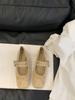 Sapatos Mary Jane Bico Quadrado Sapatos Feijão com Solado Macio Sapatos Femininos de Botão Único Outono Estilo Chanel Retrô Boca Rasa 2025 Novo