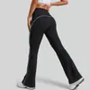Pantalones de pierna ancha a rayas tipo piel de durazno transfronterizos Cintura alta Levanta glúteos Adelgazantes Sensación de desnudez Verano Alta elasticidad Pantalones de yoga Estilo delgado Mujer