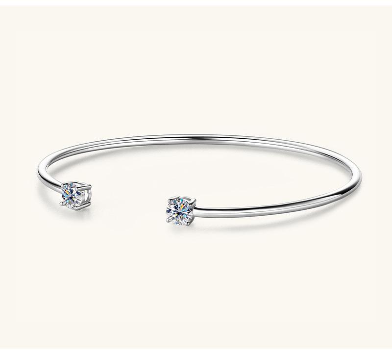 双钻莫桑钻石手镯