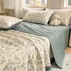 Colcha de Aire Acondicionado 100% Algodón Personalizada Colcha de Algodón Puro Relleno de Colcha Colcha de Verano Lavable a Máquina Colcha Fresca de Verano Juego de Cuatro Piezas Colcha de Algodón para Dormitorio Verano