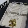 Collar vintage de segunda mano, lujo ligero europeo y americano, cadena de clavícula de alta gama, diseño de nicho, moderno y versátil, joyería llamativa