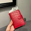Porta-Passaporte Multifuncional Ins Coreano Quente, Bolsa de Viagem para Passaporte em Couro, Bolsa de Armazenamento de Cartão Bancário e Documentos com Padrão de Crocodilo