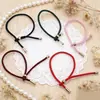 Novo Pulseira da Sorte DIY Simples para Casal Fio Vermelho Fecho Ajustável Fio Milanesa Personalizado Design Exquisito com Contas