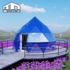 Fabricantes de carpas Ruili exportan carpa estrella de vidrio aislante aguja azul en forma de durazno carpa salvaje de lujo hotel