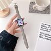 Pulseira de couro de cintura pequena para Apple Watch 10ª geração iWatch 9S 8S 7, ideal para mulheres