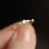 Anel Zircônia Luxo Acessível Francês Moda Feminina Nicho Aberto Anel Empilhável Ajustável Anel de Dedo Indicador Elegante Ins Tendência