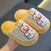 Pantuflas de algodón con diseño de oso y conejo para niños, pantuflas de invierno para interiores para niños, adecuadas para niños mayores y niños pequeños, pantuflas mullidas para niñas