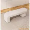Banco longo de couro cor creme para fim de cama banco de entrada de casa banquinho para trocar sapatos sala de estar hall de entrada estofado macio loja de roupas banquinho para experimentar sapatos comercial