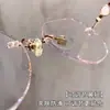 Gafas de lectura con moderno diseño de estrellas para mujer, Gafas de alta gama sin montura con diseño de estrellas y filtro de luz azul, Gafas para presbicia elegantes y de lujo ligero con montura grande