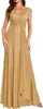 Vestido de Noche Transfronterizo 2026 Estilo Nuevo Vestido con Lentejuelas de Manga Corta y Cuello en V para Mujer Fiesta de Cena Formal Vestido de Baile