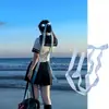 Grampo de Cabelo Fita de Laço Puro Desejo Estilo Francês Fada Menina Doce High-End Versátil Acessório de Cabelo Lateral de Fita