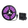 Lâmpada UV roxa de baixa voltagem 5v USB direta da fábrica com caixa de bateria 2,5M/rolo Tira de LED autoadesiva exclusiva para exportação